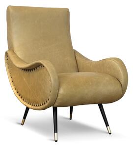 Poltrona Miss in Pelle Primo Fiore Premium - Design Iconico Anni 50