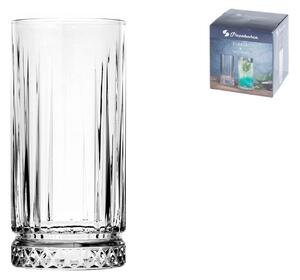 Confezione 4 bicchieri long drink Elysia in vetro trasparente cl 28