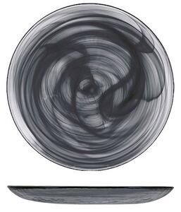 Set 6 piatti piani Alabastro in vetro nero cm 27,5