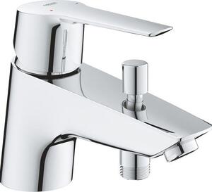 Rubinetteria per vasca da bagno, Grohe Start, cromata, miscelatore monocomando, monoblocco, 2 fori, profondità 138 mm