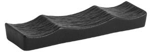 Porta posate Skin in porcellana nera cm 10,5x3