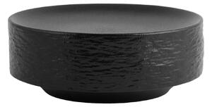 Set 2 alzate basse Skin in porcellana nera cm 15x6h