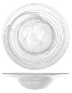 Set 4 piatti pasta Alabastro in vetro bianco cm 26