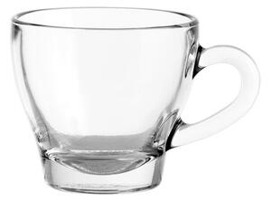 Set 6 tazze cappuccino Ischia senza piattino in vetro cl 18