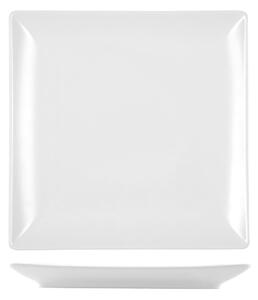 Confezione 6 piatti pane quadrati Osaka in stoneware bianco cm 16x16