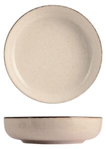 Set 6 piatti fondi Pearl in porcellana colore avorio cm 19