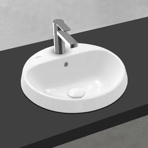 Lavabo da incasso V&B Architectura d 45 cm, rotondo, 1 rubinetto, con bordo superiore, bianco C-plus