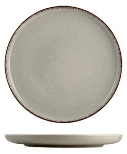 Set 6 piatti frutta Pearl in porcellana colore grigio cm 19