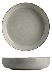 Set 6 piatti fondi Pearl in porcellana colore grigio cm 19