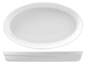 Pirofila ovale Roma in porcellana bianca cm 22