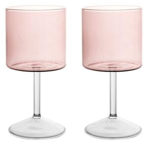 Confezione 2 calici Daylight in vetro borosilicato rosa cl 23