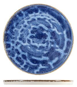 Piatto piano Cobalto in porcellana dura blu con bordo rinforzato cm 26