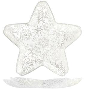 Centrotavola Astra stella in vetro trasparente decorato cm 32