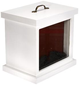 Decorazione per camino in legno con luci LED e timer, dimensioni 30x22x30 cm, multicolore