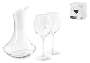 Set 3 pezzi degustazione Enoteca in vetro trasparente