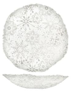 Centrotavola Astra in vetro trasparente decorato cm 30