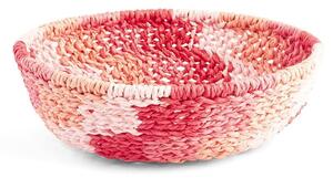 Cestino Tulum in fibra carta rosa 21x8h cm