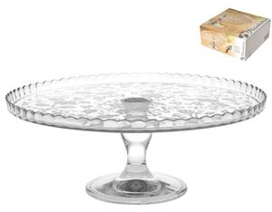 Alzata Provence in vetro decorato cm 32