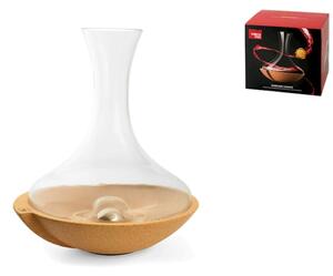 Decanter Swirling Vacu Vin in vetro con base rotante in sughero Lt 2