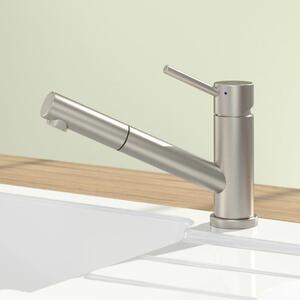 Villeroy & Boch Como - Miscelatore per lavello con bocca estraibile, ribaltabile sotto la finestra, acciaio inox 925800LC