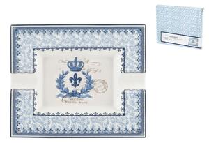 Posacenere Blue Dream in porcellana decorato cm19x16