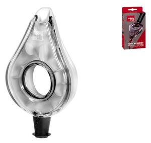 Aeratore vino Vacu Vin in plastica e silicone trasparente grigio