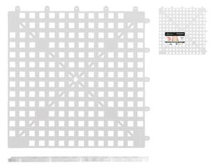 Tappetino sottobicchiere The Bars in plastica bianco cm 33x33
