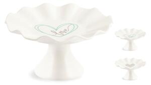 Set 2 alzate You&Me in new bone china assortite 16,5x8,5 cm