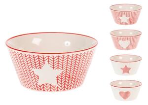 Set 4 boli Crochet in new bone china decori assortiti cc 470