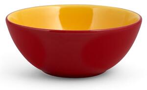 Set 12 boli Mango in stoneware rosso giallo cl 60