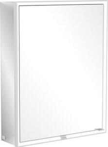 Villeroy & Boch My View Now armoire de toilette apparente, 1 porte, charnières à gauche, avec éclairage, avec variateur à détection, 600x750x168mm, A4556L00, A4556L00
