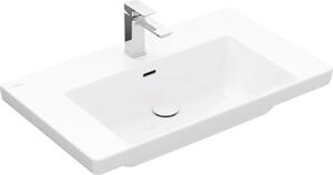 Subway 3.0, lavabo pour armoire de Villeroy & Boch, 1 trou pour robinet, avec trop-plein, non rectifié, 800x470mm, 4A7080R1, 4A7080R1