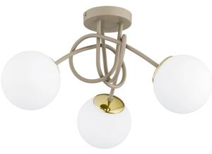 Brilagi - Lampadario a plafone MILO ECRU 3xE27/60W/230V beige/oro