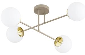 Brilagi - Lampadario a montaggio superficiale MILO ECRU 4xE27/60W/230V beige/oro