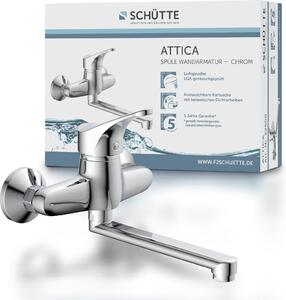 Rubinetto da cucina SCHÜTTE ATTICA, rubinetto da cucina orientabile per montaggio a parete, miscelatore da cucina, cromo