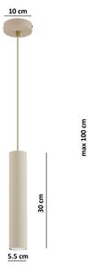 Brilagi - Lampadario sospeso a cavo TUBE 1xGU10/15W/230V beige/oro