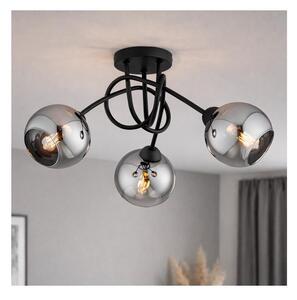 Brilagi - Lampadario a plafone DIOR 3xE27/60W/230V nero/grigio fumé