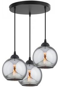 Brilagi - Lampadario sospeso su cavo DIOR 3xE27/60W/230V nero/grigio fumo