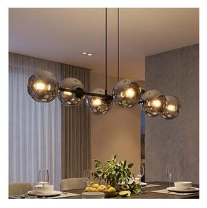 Brilagi - Lampadario a sospensione con cavo DIOR 6xE27/60W/230V nero/grigio fumo