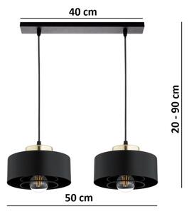 Brilagi - Lampadario a sospensione con cavo SPRING 2xE27/60W/230V nero/oro