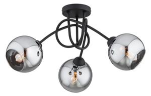 Brilagi - Lampadario a plafone DIOR 3xE27/60W/230V nero/grigio fumé