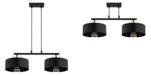 Brilagi - Lampadario sospeso su cavo SPRING 2xE27/60W/230V nero/oro