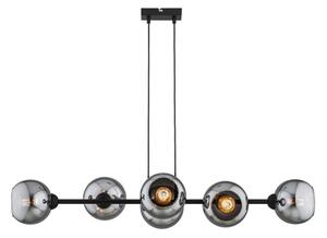Brilagi - Lampadario a sospensione con cavo DIOR 6xE27/60W/230V nero/grigio fumo