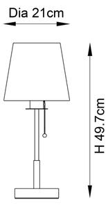 Endon 99596 - Lampada da tavolo 1xE27/10W/230V bianca/cromo lucido