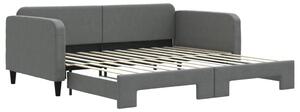 VidaXL Divano letto estraibile Grigio scuro 100x200 cm Tessuto