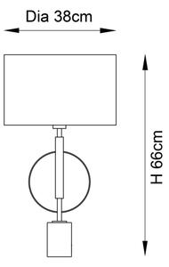 Endon 95225 - Lampada da tavolo 1xE27/10W/230V blu/grigio/nero