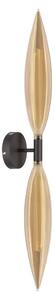 Lampada da parete NORDIC 2xG9/5W/230V nero/beige fumé