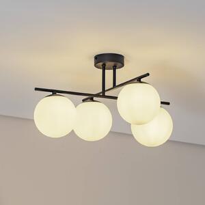 Plafoniera soffitto Aurora Domiluce, dimmerabile, Nero, Soggiorno / Sala da pranzo, Vetro, Plafoniera