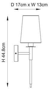 Endon 92949 - Lampada da parete 1xE14/6W/230V bianco/cromo lucido