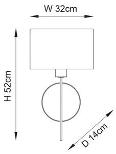 Endon 95214 - Lampada da parete 1xE27/10W/230V grigia